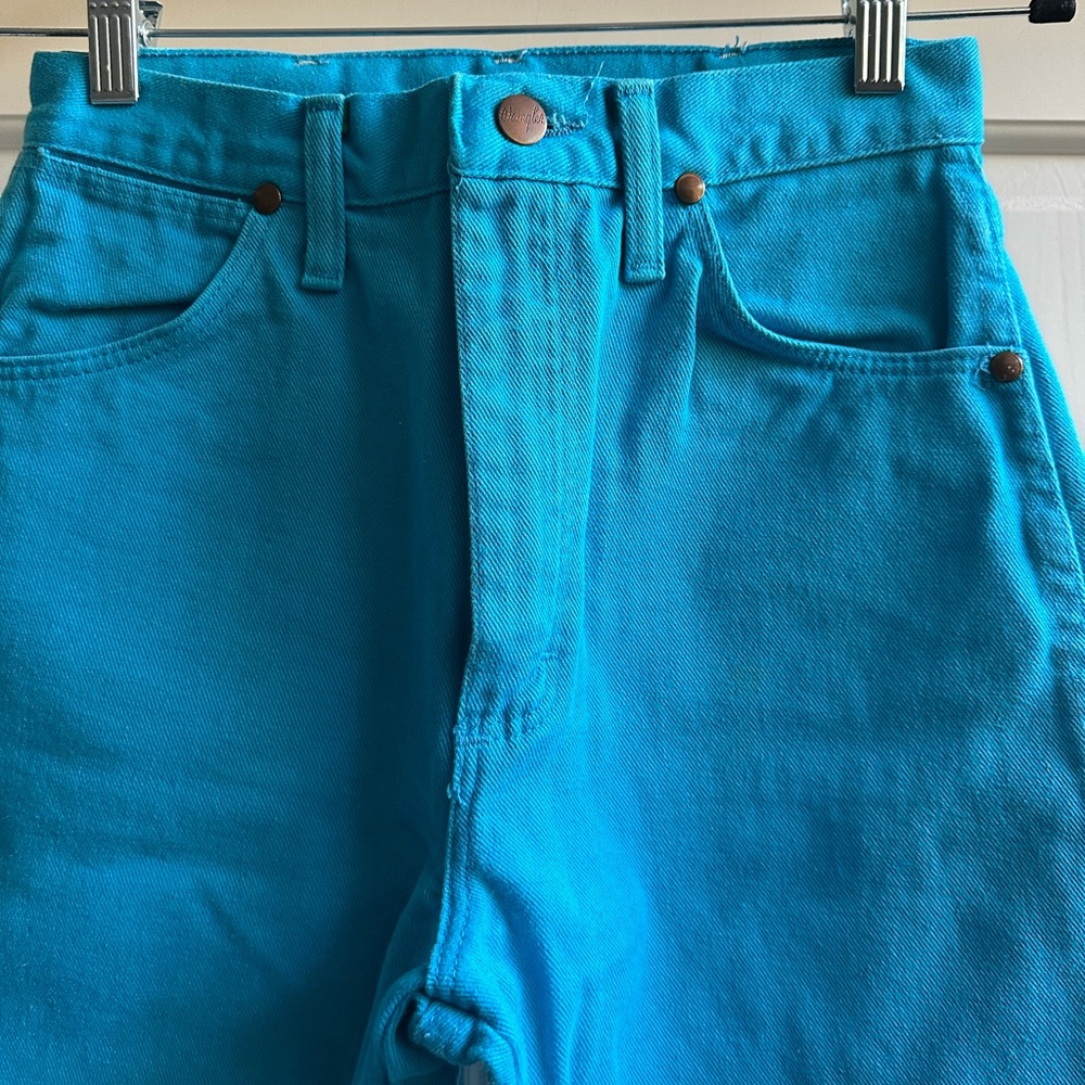 High-Waist Turquoise Women’s Jeans - Picture 7 of 11